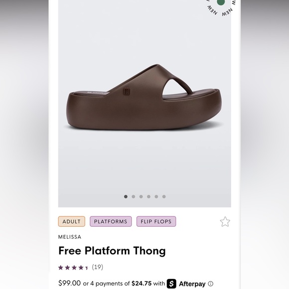 Melissa Chocolate Platform Sandals - Picture 1 of 4